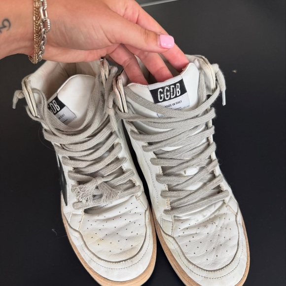 Golden Goose High-Top Sneakers - Cream and Black - Picture 3 of 4